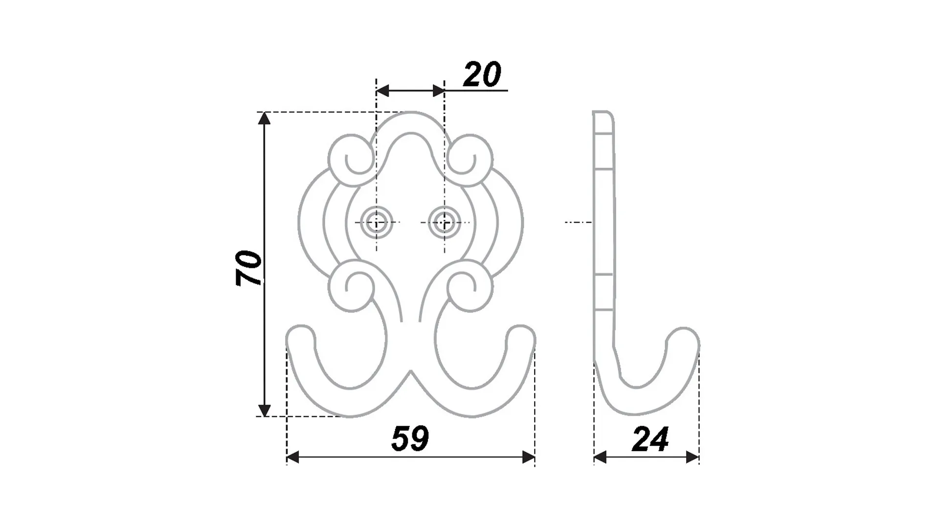 Мебельный крючок K210AB.6