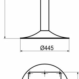 Подстолье TERRA h720 d445, черный AKS
