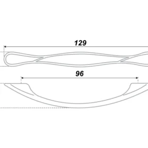 Мебельная ручка RS410EAB.3/96