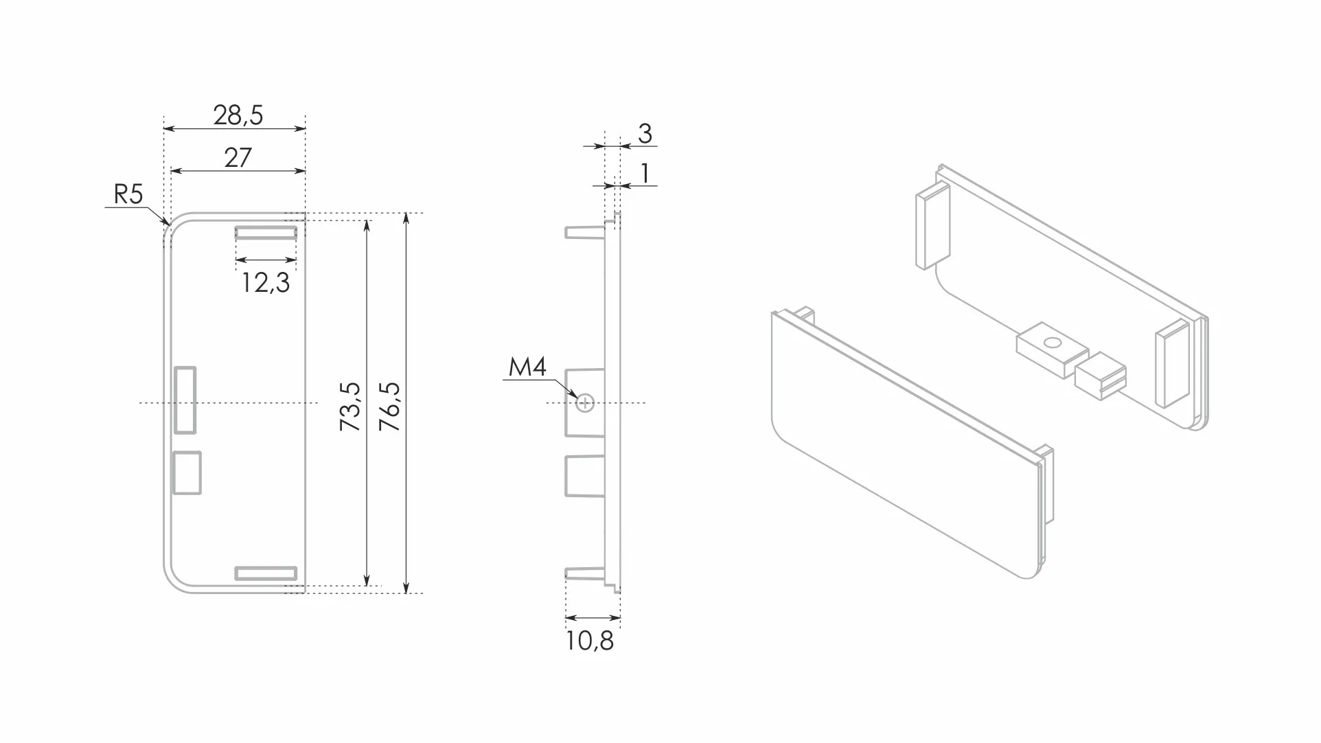 Заглушки GOLA BALANCE RZ050.04BL