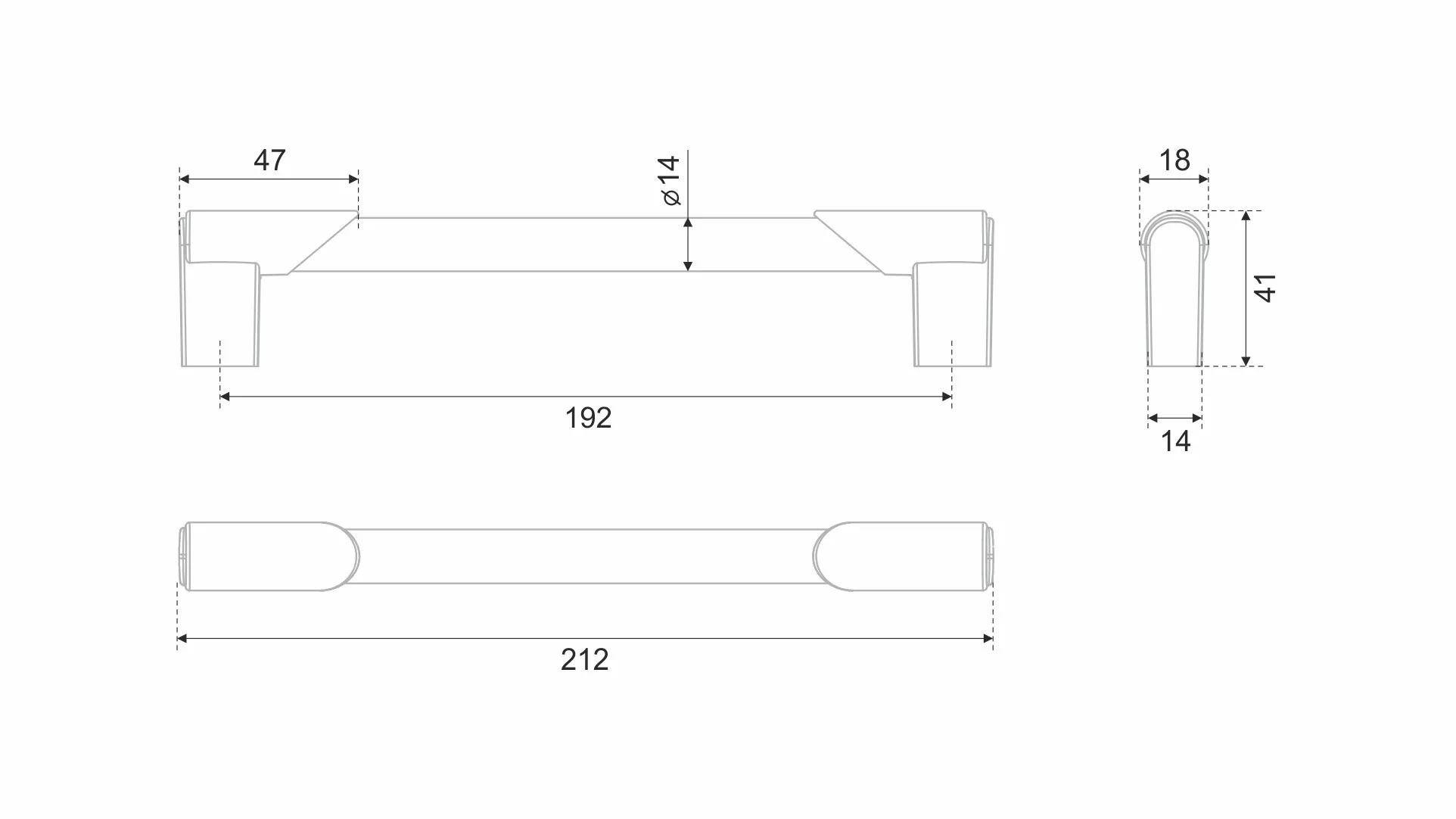 Мебельная ручка NOVATICA RS550GR.1/192