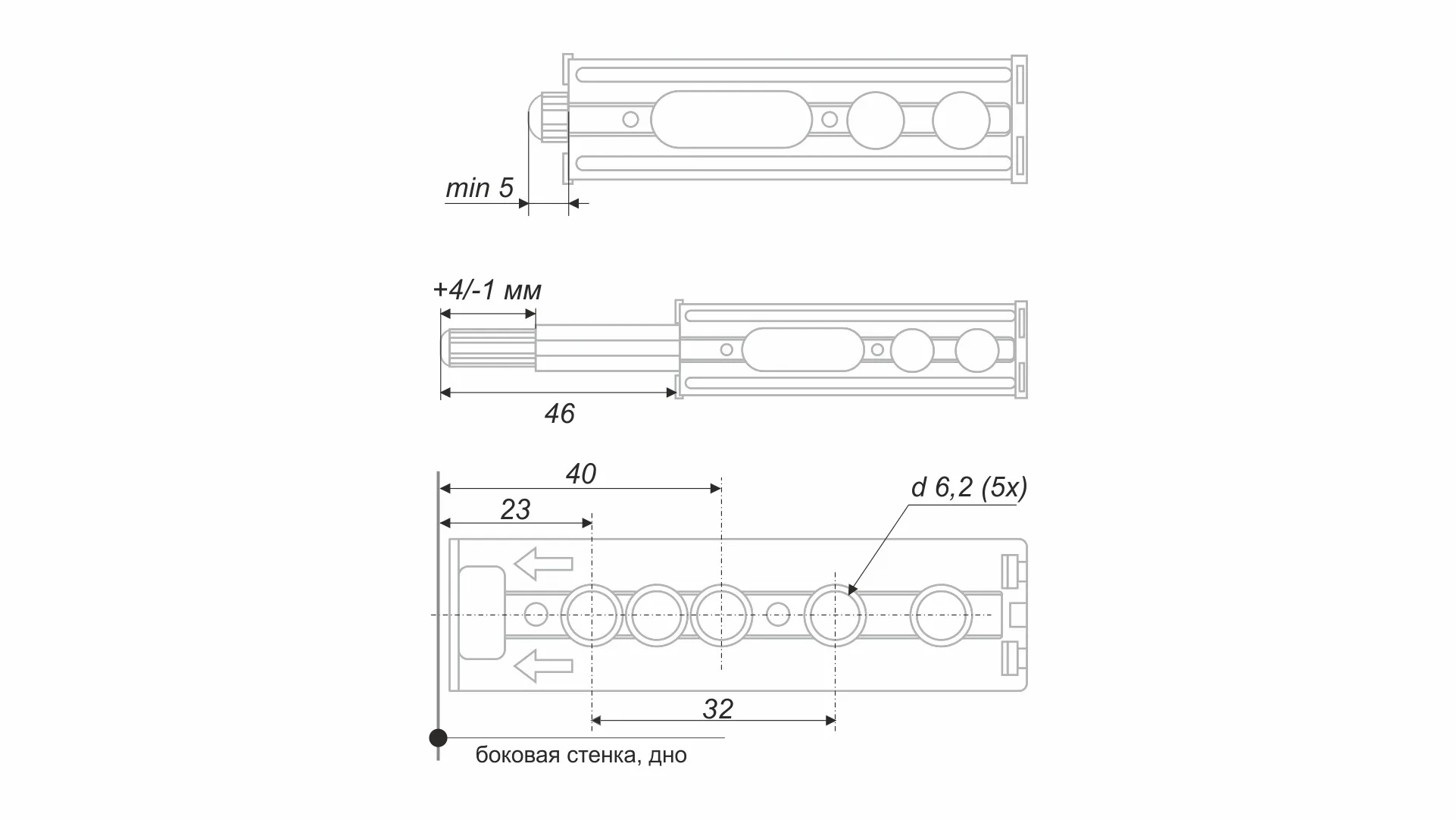 Толкатель Push-to-Open AMF12/SST