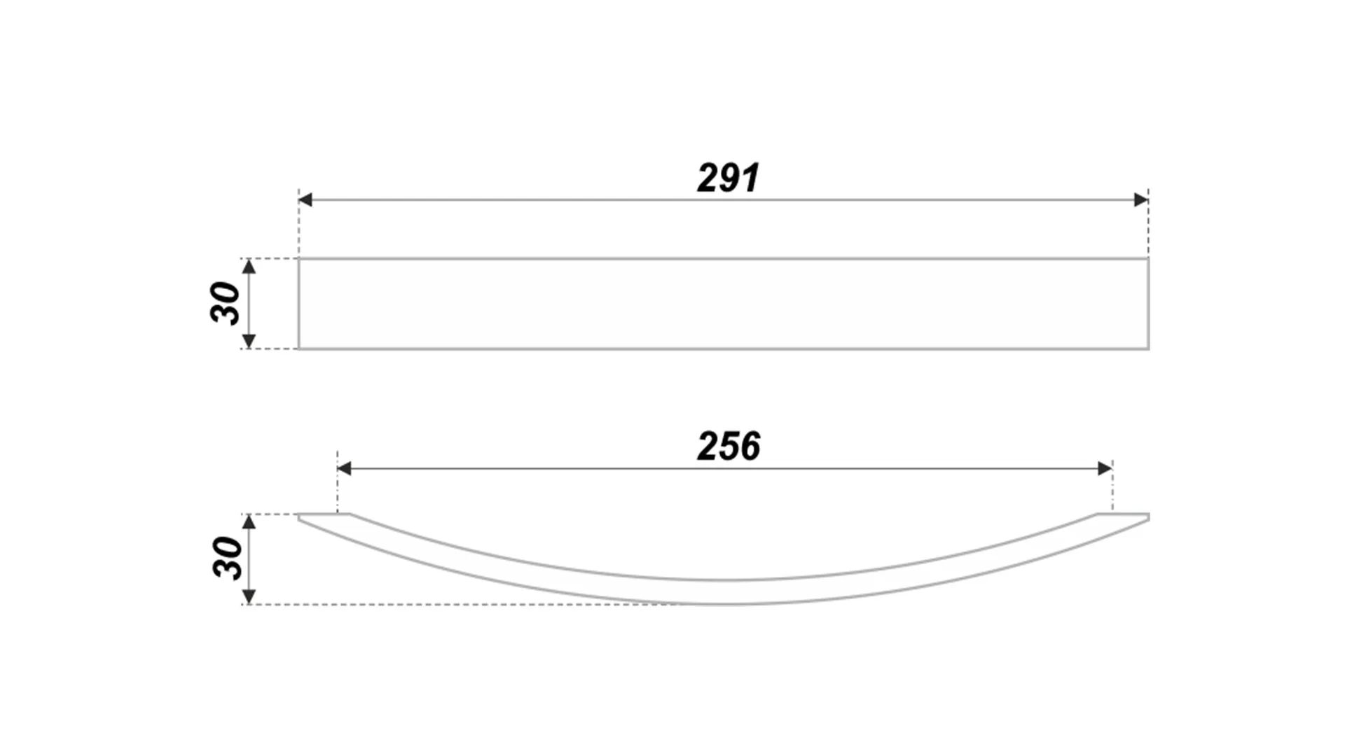 Мебельная ручка RS278BSN.3/256