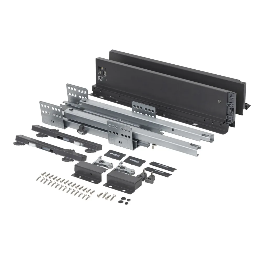 Система ящиков Slimbox Evolution L-400 H=84 графит PUSH TO OPEN ДСП16мм