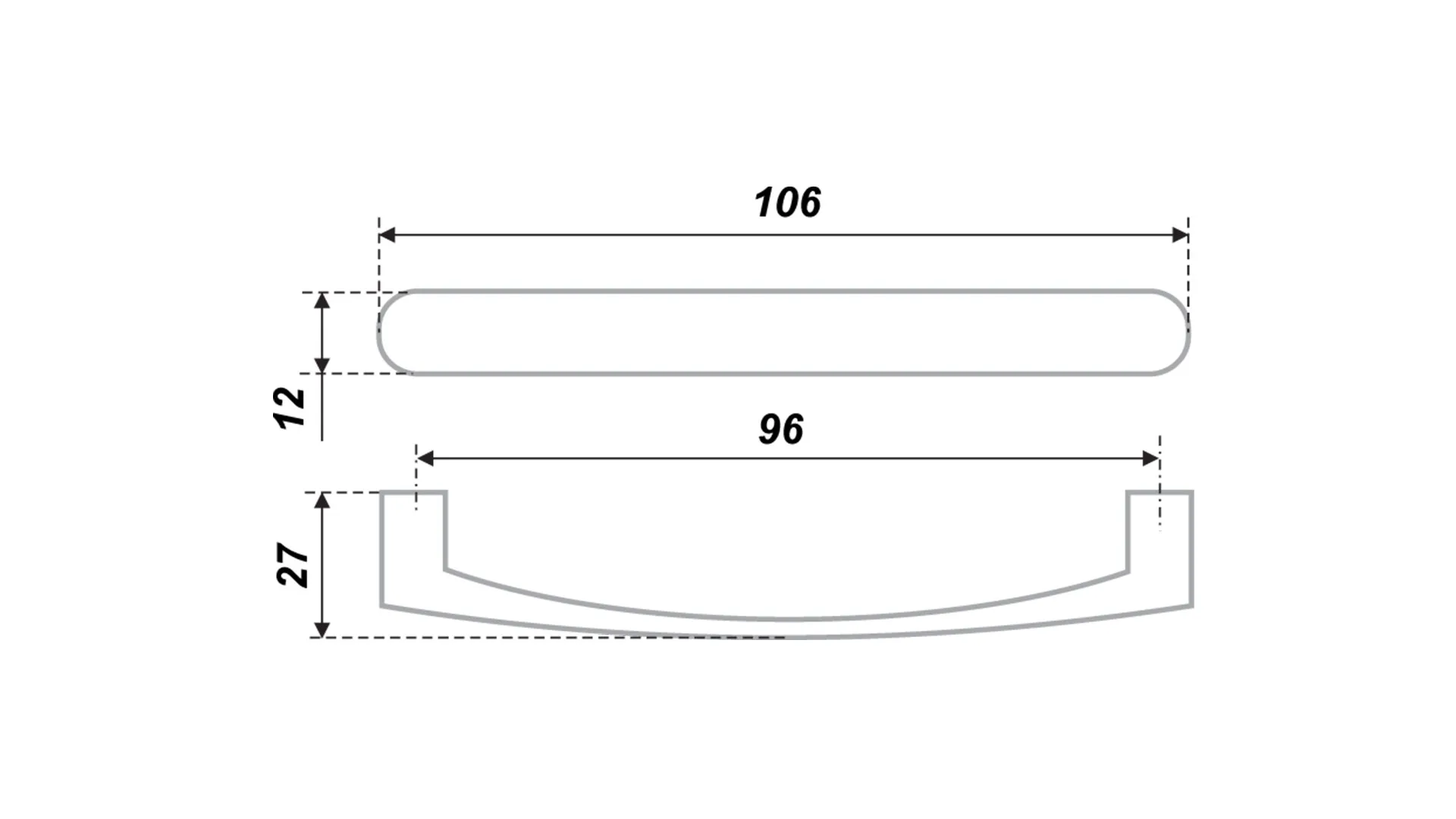 Мебельная ручка RS015CP.4/96