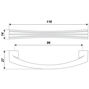 Мебельная ручка ERIKA RS270BSN.4/96