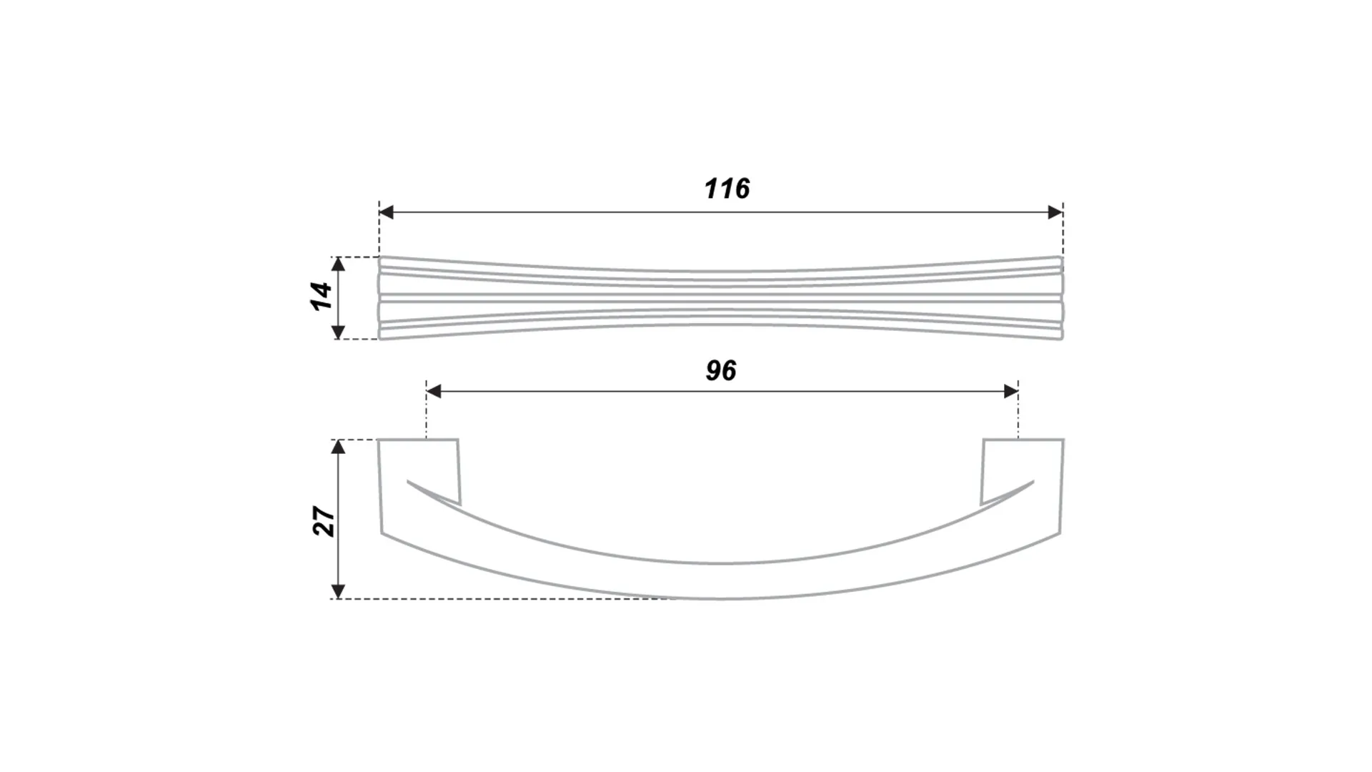 Мебельная ручка ERIKA RS270DBL.4/96