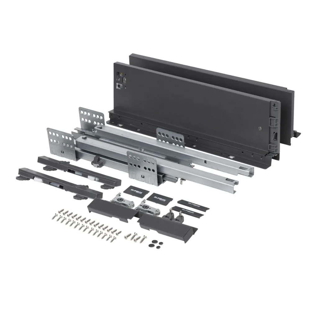 Система ящиков Slimbox Evolution L-350 H=116 графит PUSH TO OPEN ДСП16мм