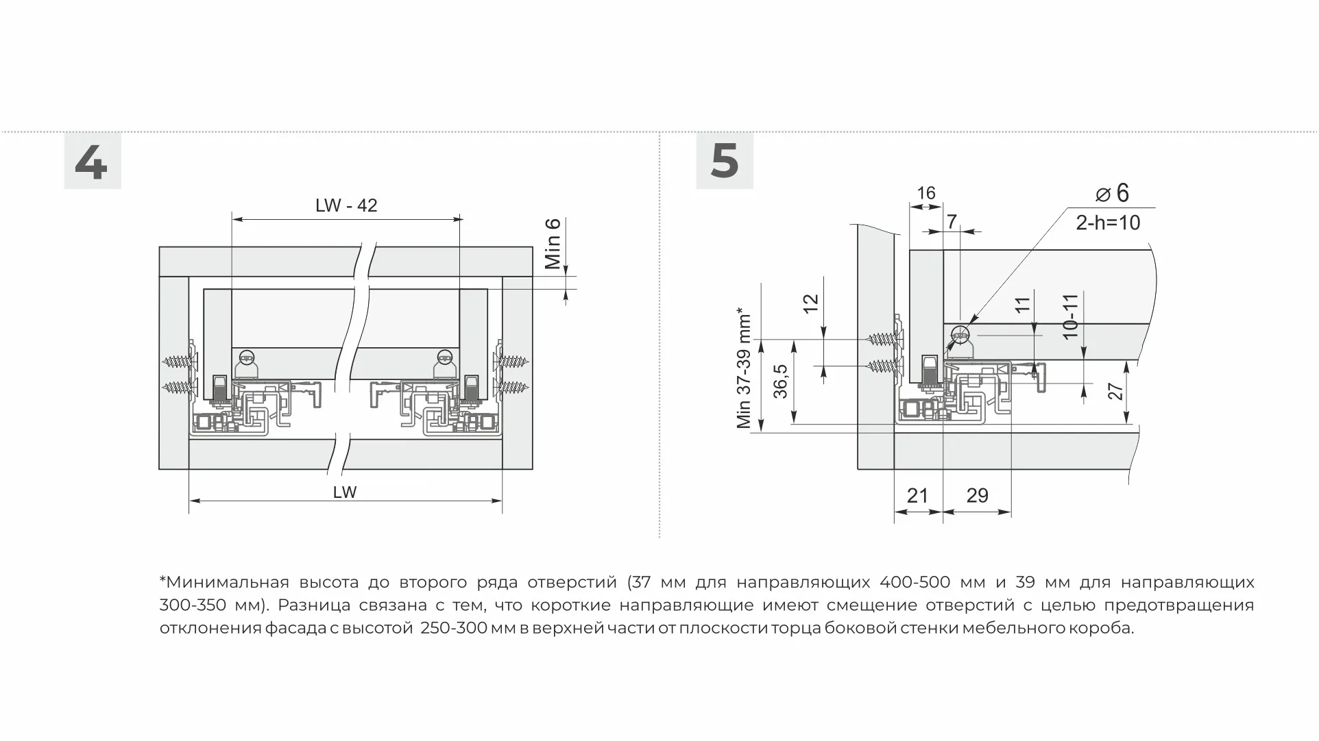 Направляющие скрытого монтажа B-Slide DB8783Zn/300