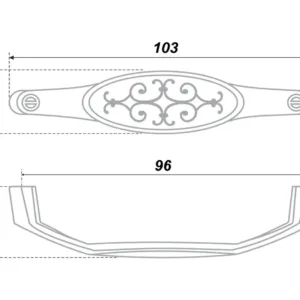 Мебельная ручка RS413BAZ.3/96