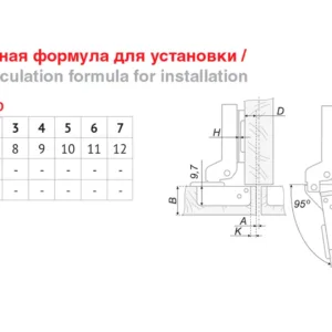 Мебельная петля без ответной планки MINI H404B30