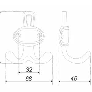 Мебельный крючок BARON K211BAZ.2