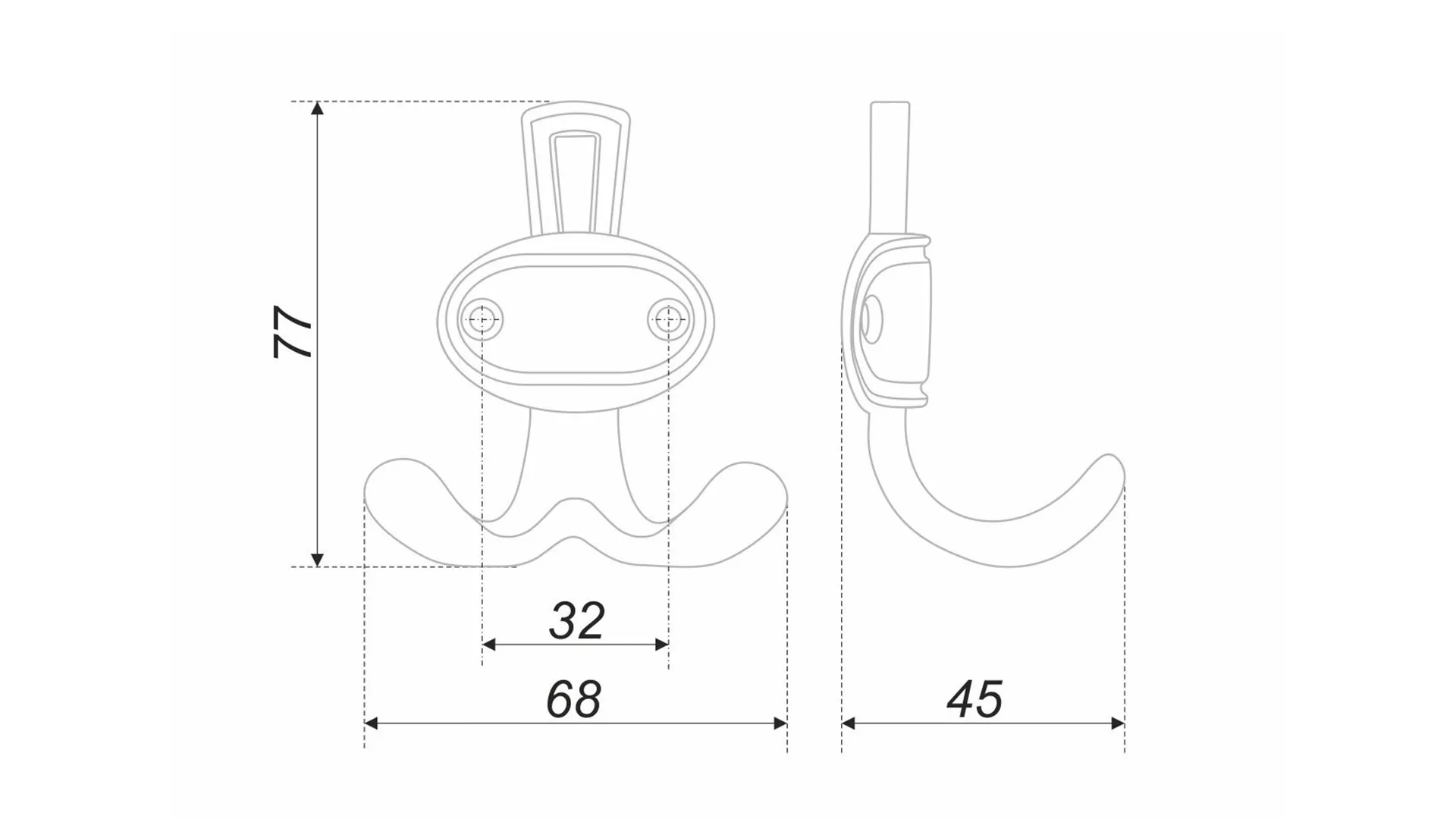 Мебельный крючок BARON K211AB.2