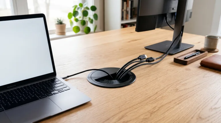 Как выбрать пропуск для кабеля в стол или столешницу