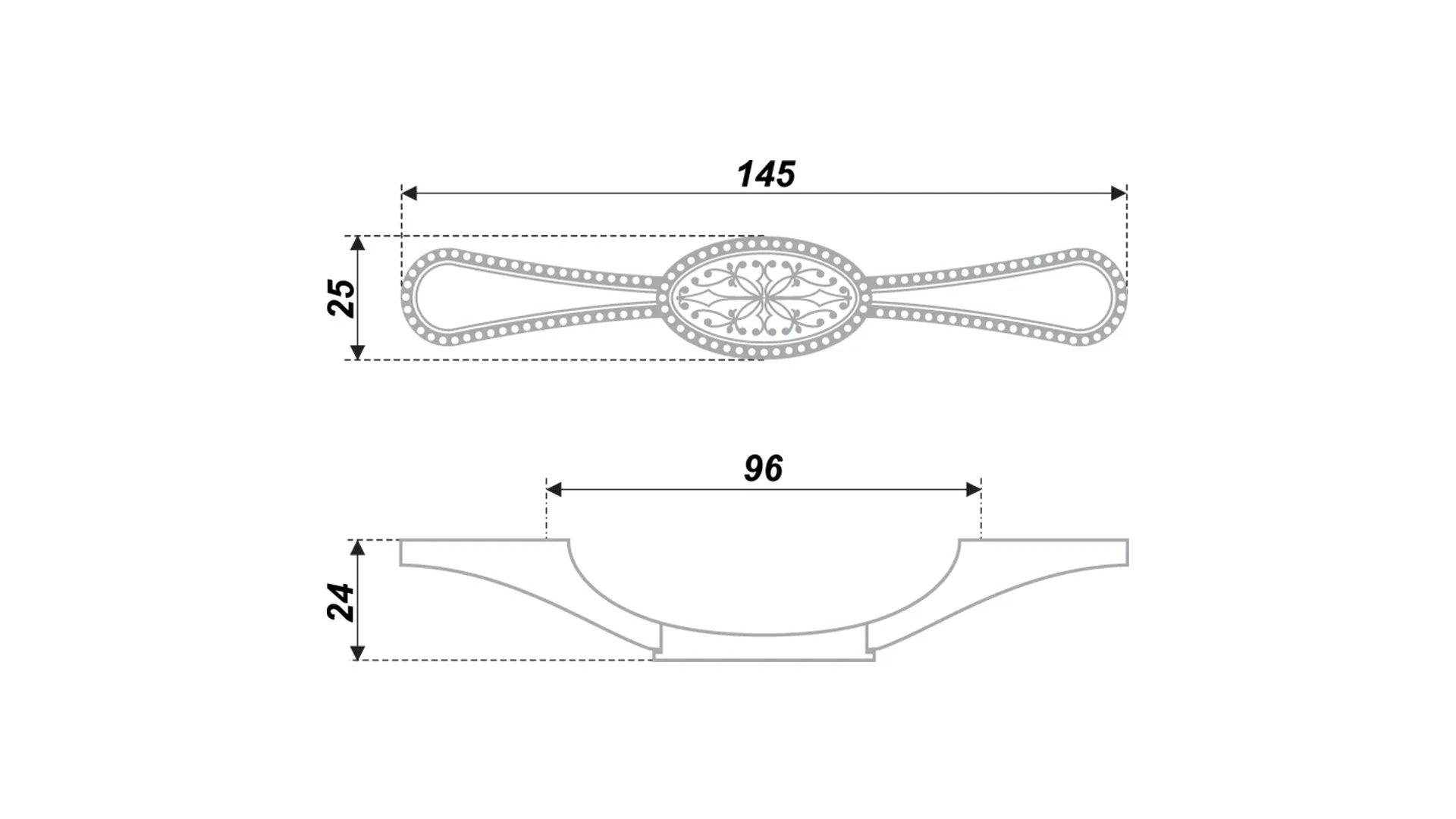 Мебельная ручка RS426BAB.3/96