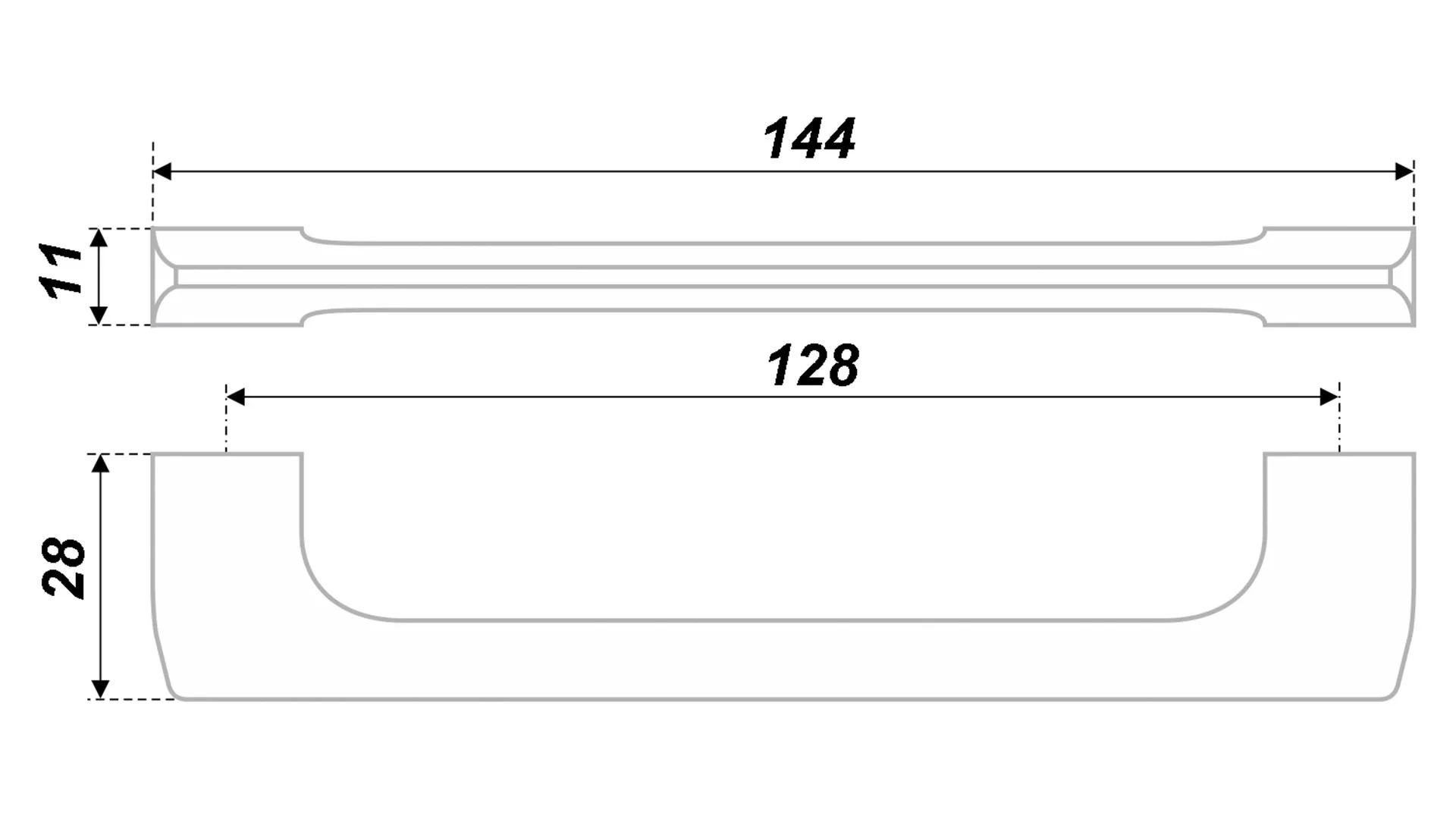 Мебельная ручка RS038SC.4/128