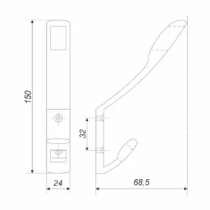 Мебельный крючок K204.05SC.8