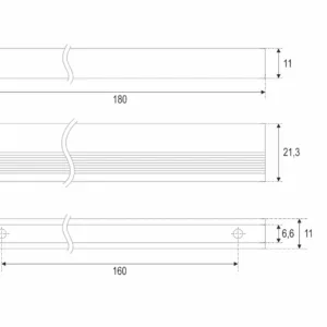 Мебельная ручка RS057AL.4/160