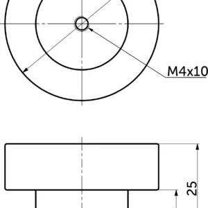 Ручка меб. кнопка деревянная TERRA орех, AKS