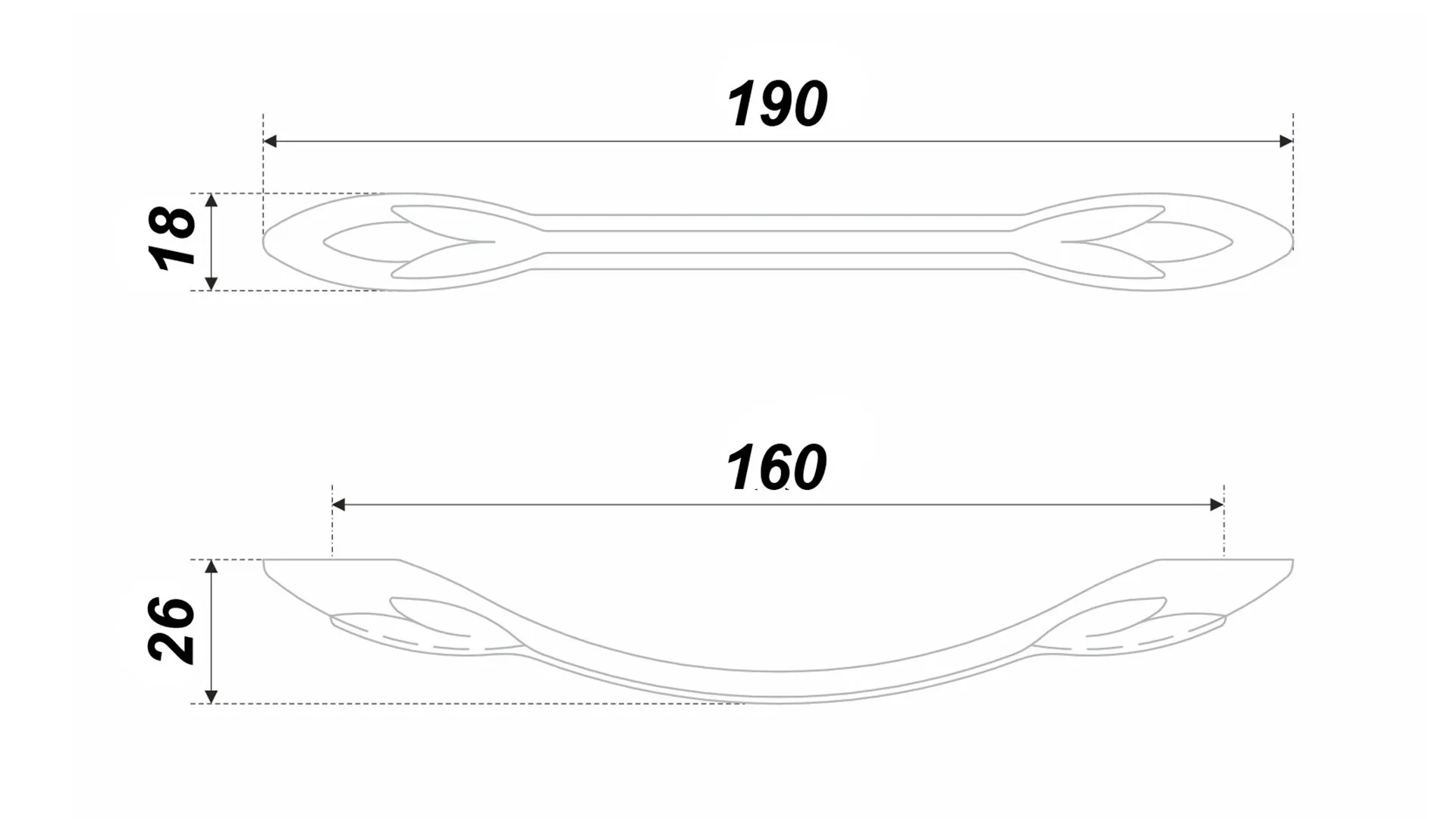 Мебельная ручка VITA RS507RCHMP.1/160