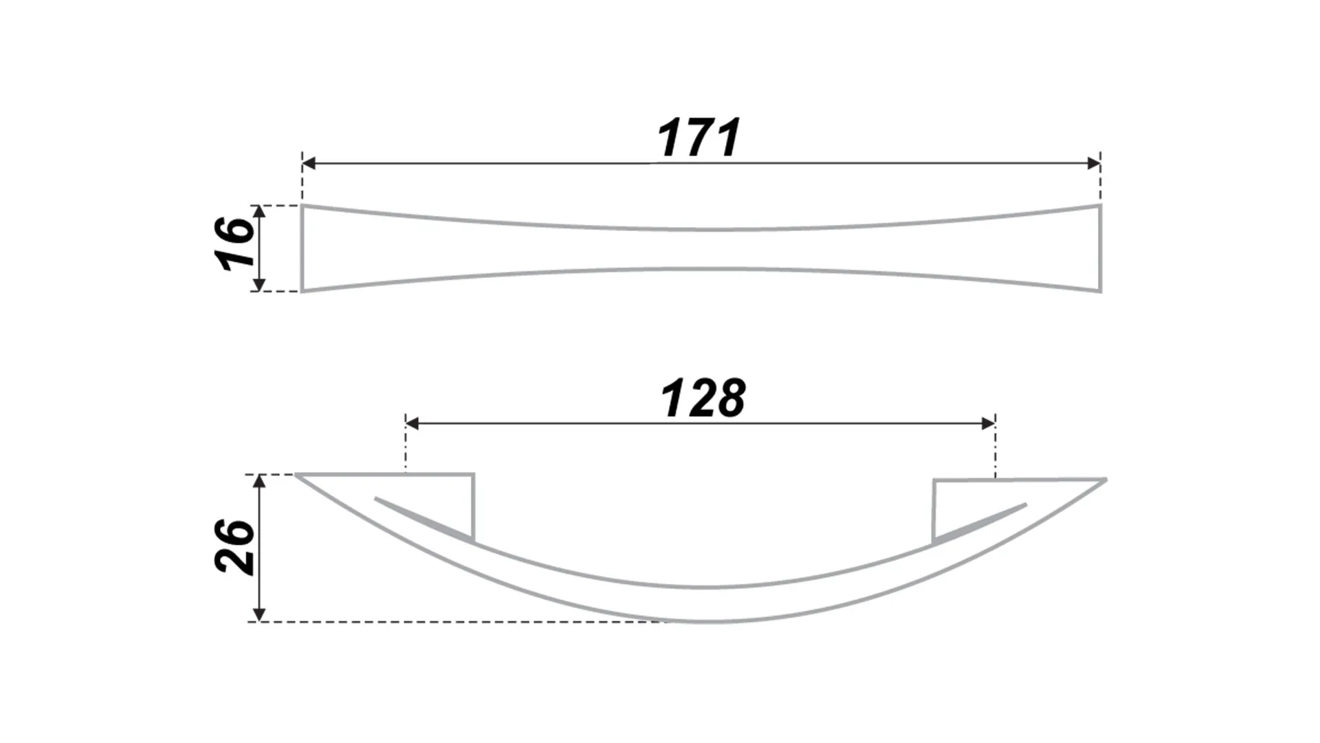 Мебельная ручка RS005CP.4/128