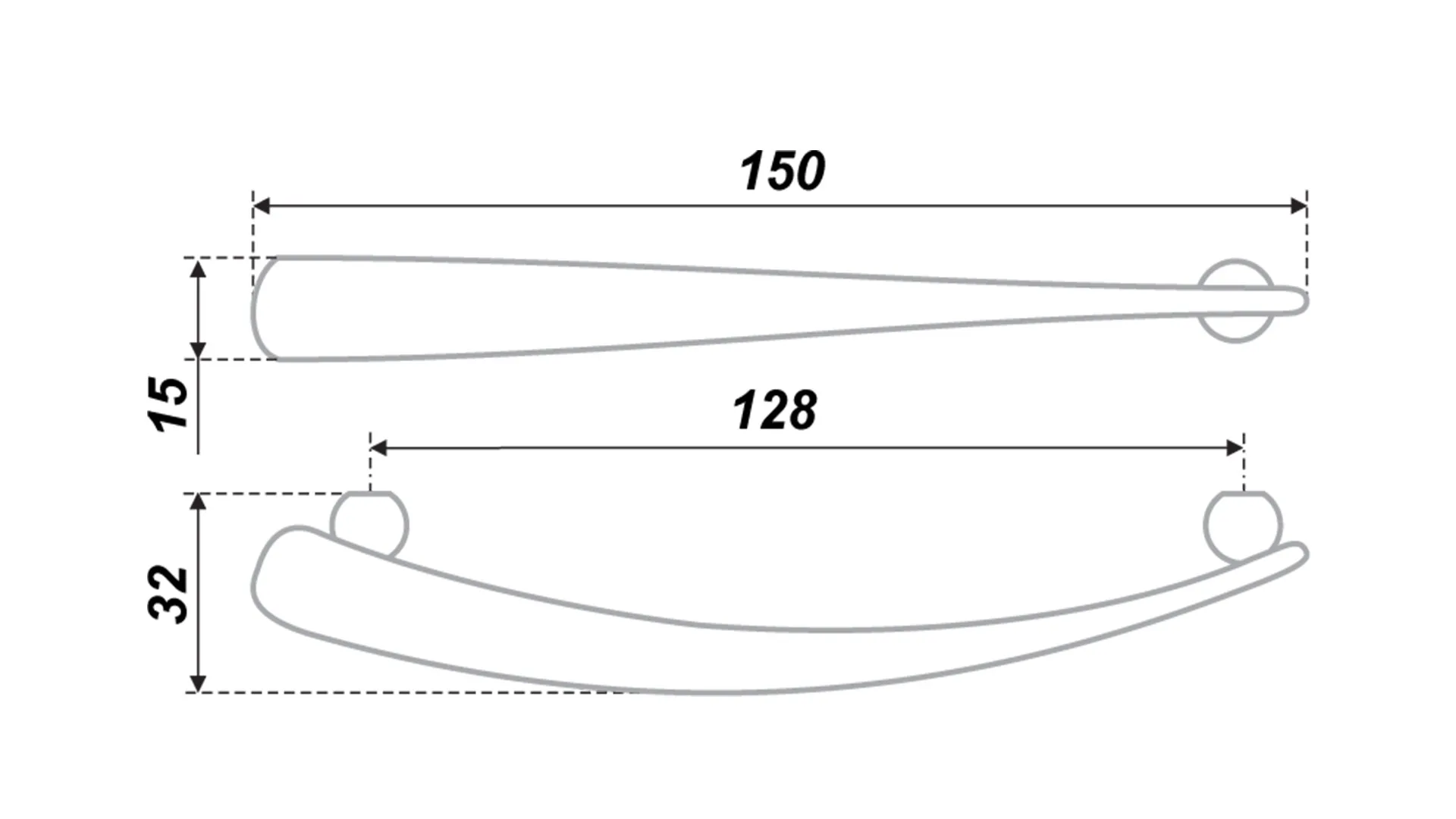 Мебельная ручка RS007SN.4/128