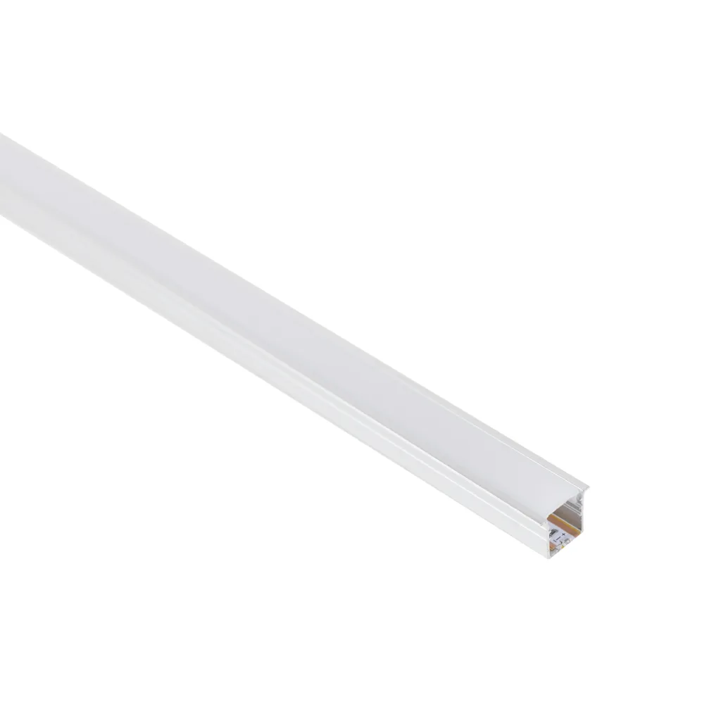 Светильник светодиодный, нарезной, 10*10мм, 8W/m, 12V, 3000K (теплый белый), 1.5м, черный, (в комплекте шнур, 2 заглушки, 2 держателя), AKS