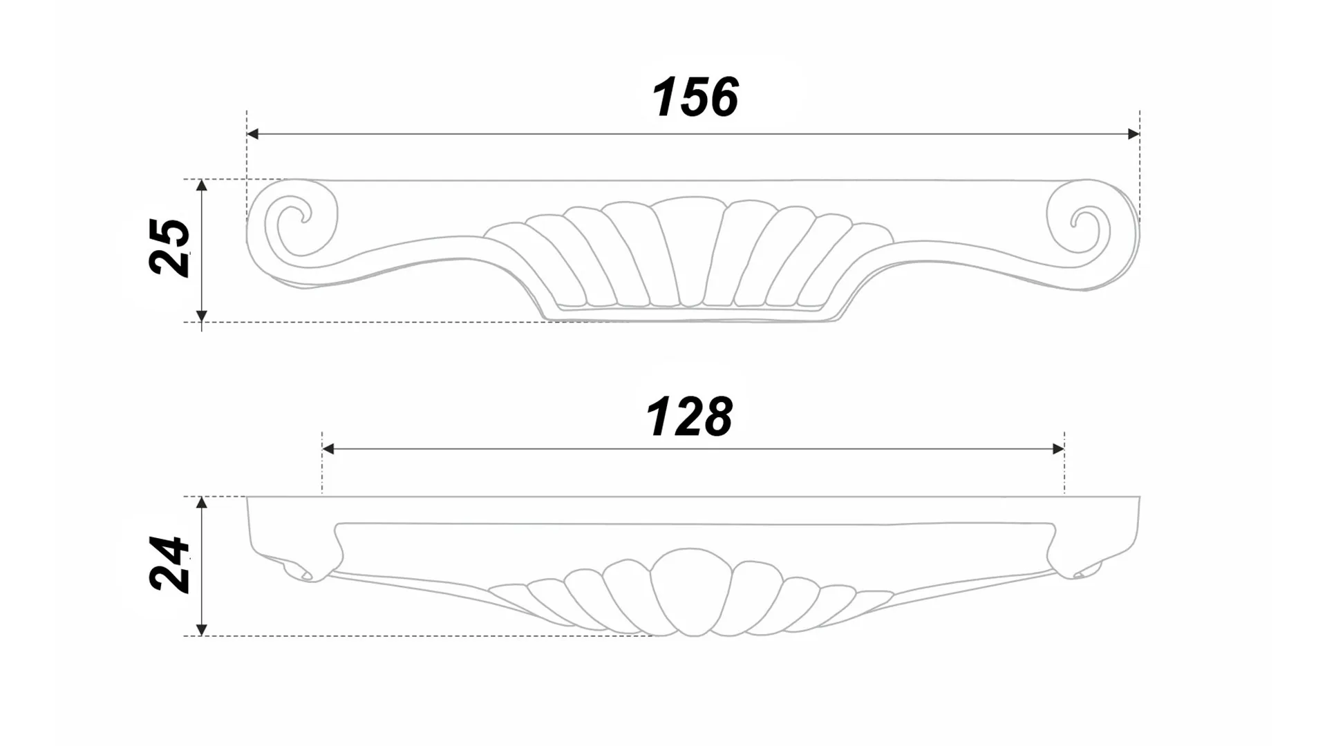 Мебельная ручка FLORENCE RS508W/G.1/128