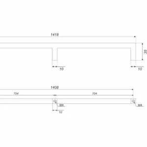 Мебельная ручка QUADRA UP RS143SST.5/1408