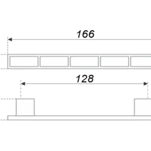Мебельная ручка PALETTE RS282CP/MC5.4/128