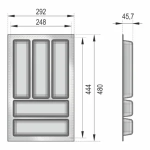 Блок-константа для столовых приборов BLӦKI PC14/GRPH/292x480
