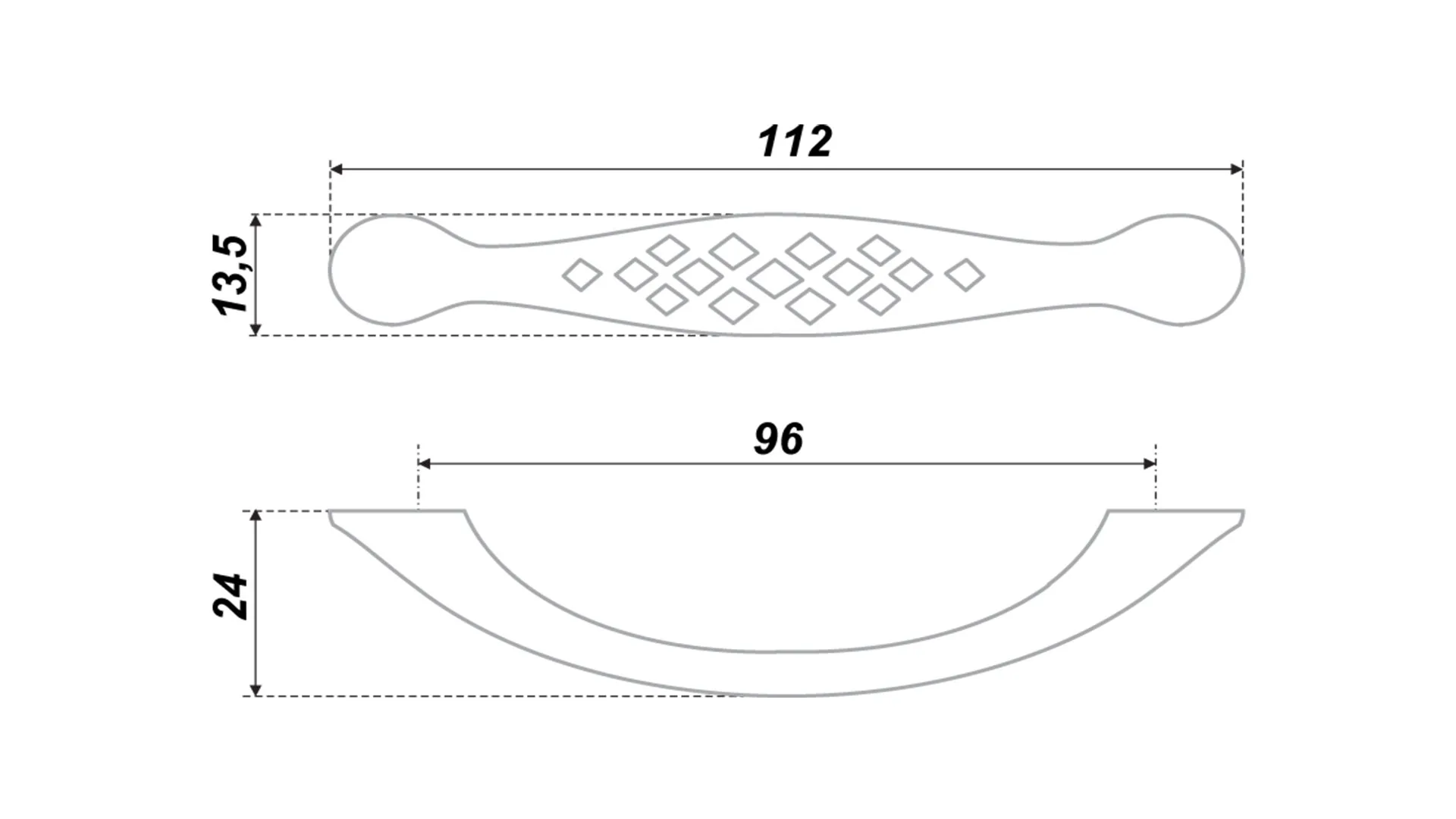Мебельная ручка RS419BAZ.3/96