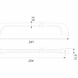 Мебельная ручка JETLINE RS219BSN.4/224