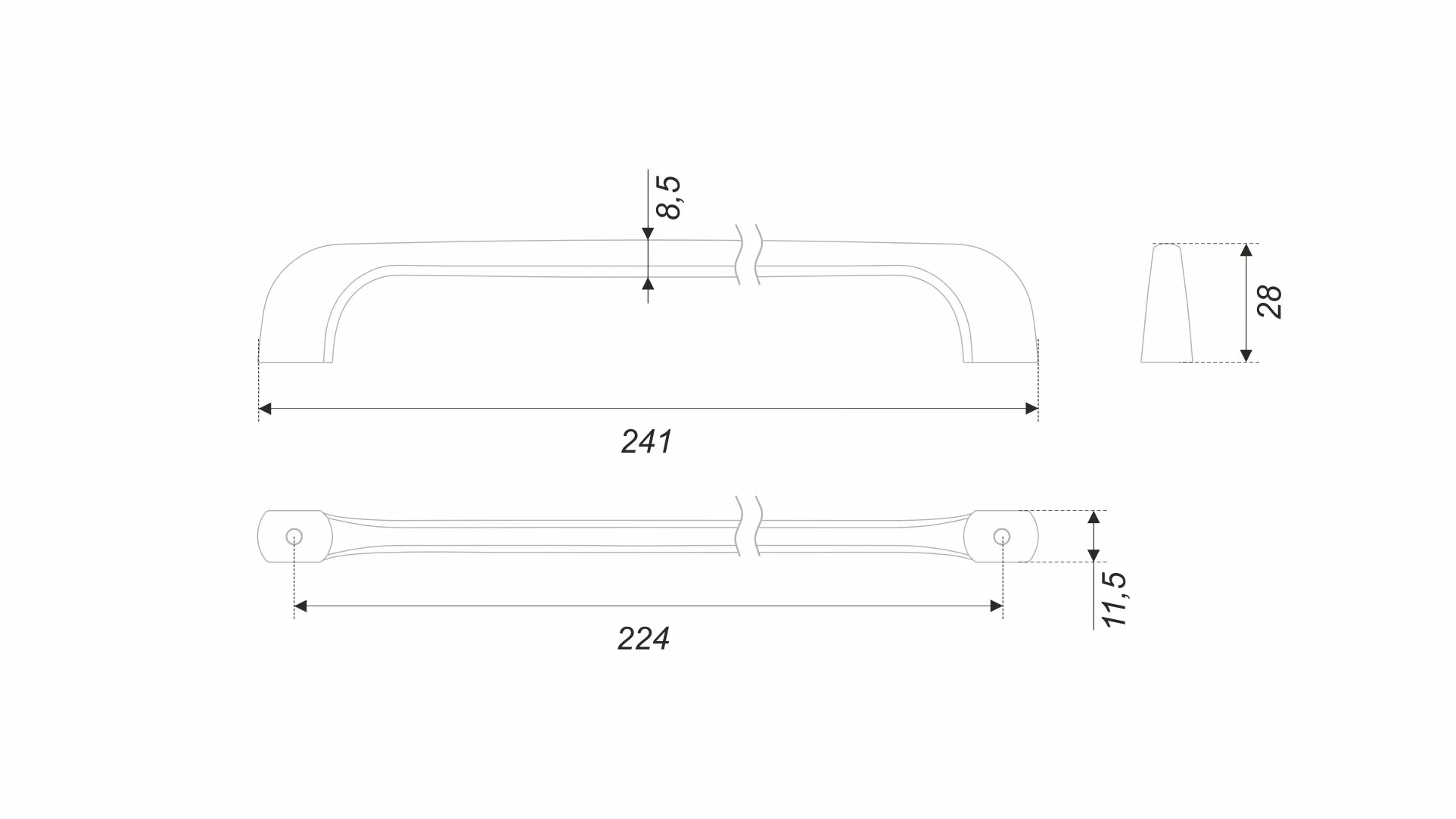 Мебельная ручка JETLINE RS219BSN.4/224