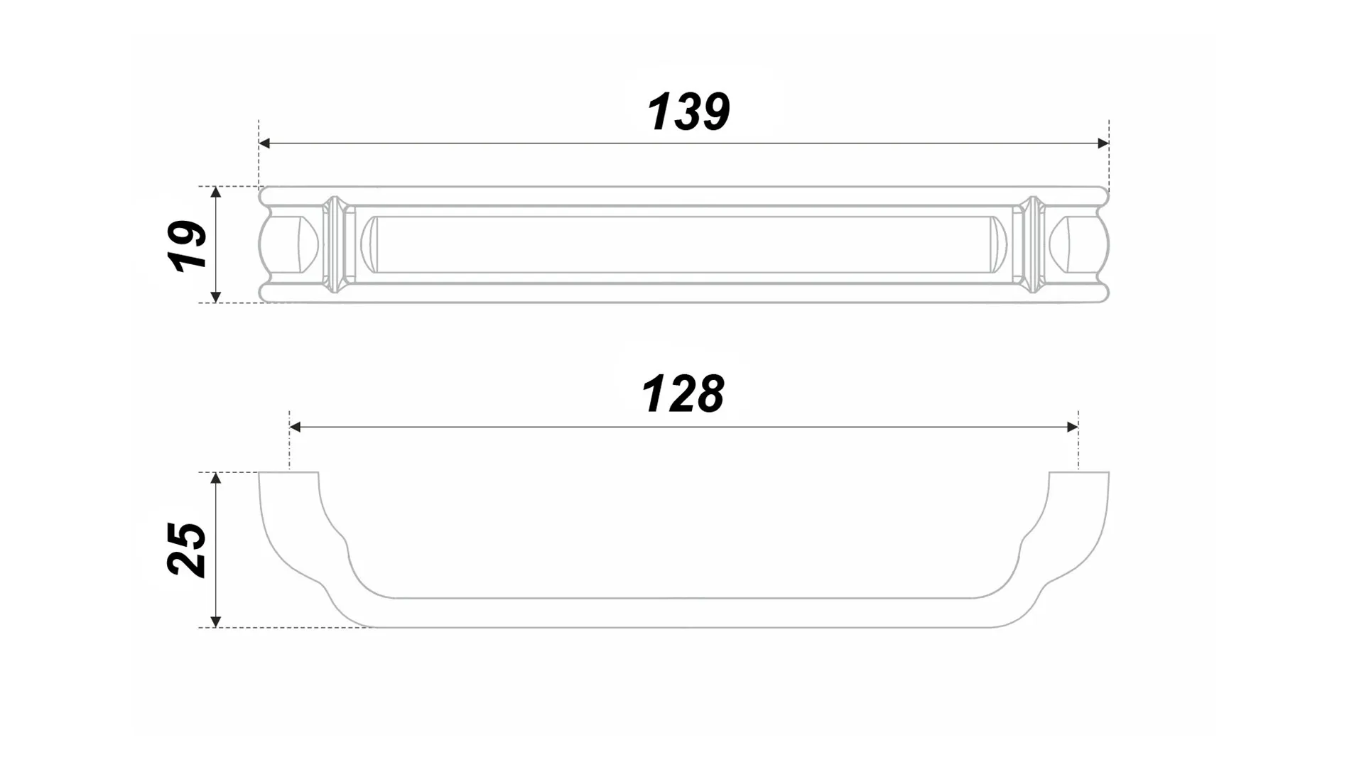 Мебельная ручка IRIS RS500MAB.1/128