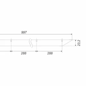 Мебельная ручка RICK RS157RCHMP.3/864