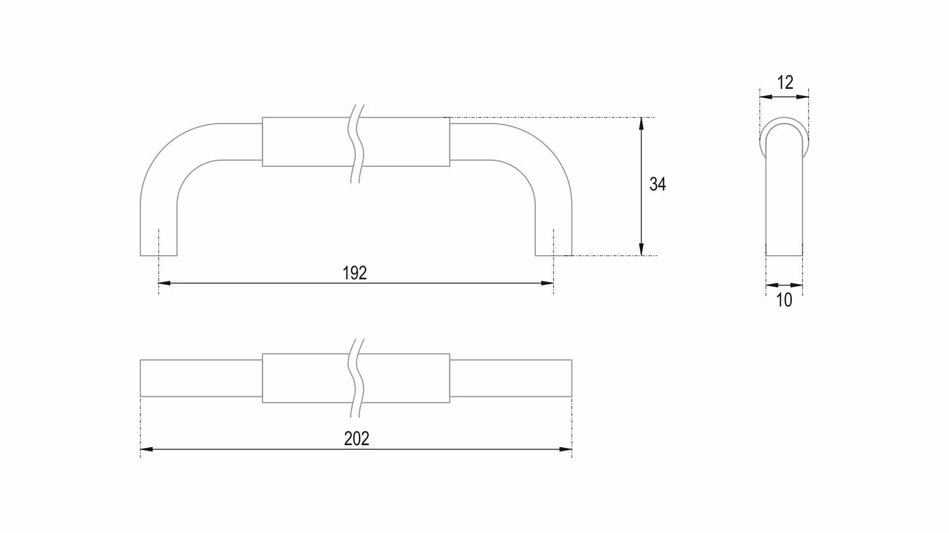 Мебельная ручка SLOT RS048SC/SC.4/192