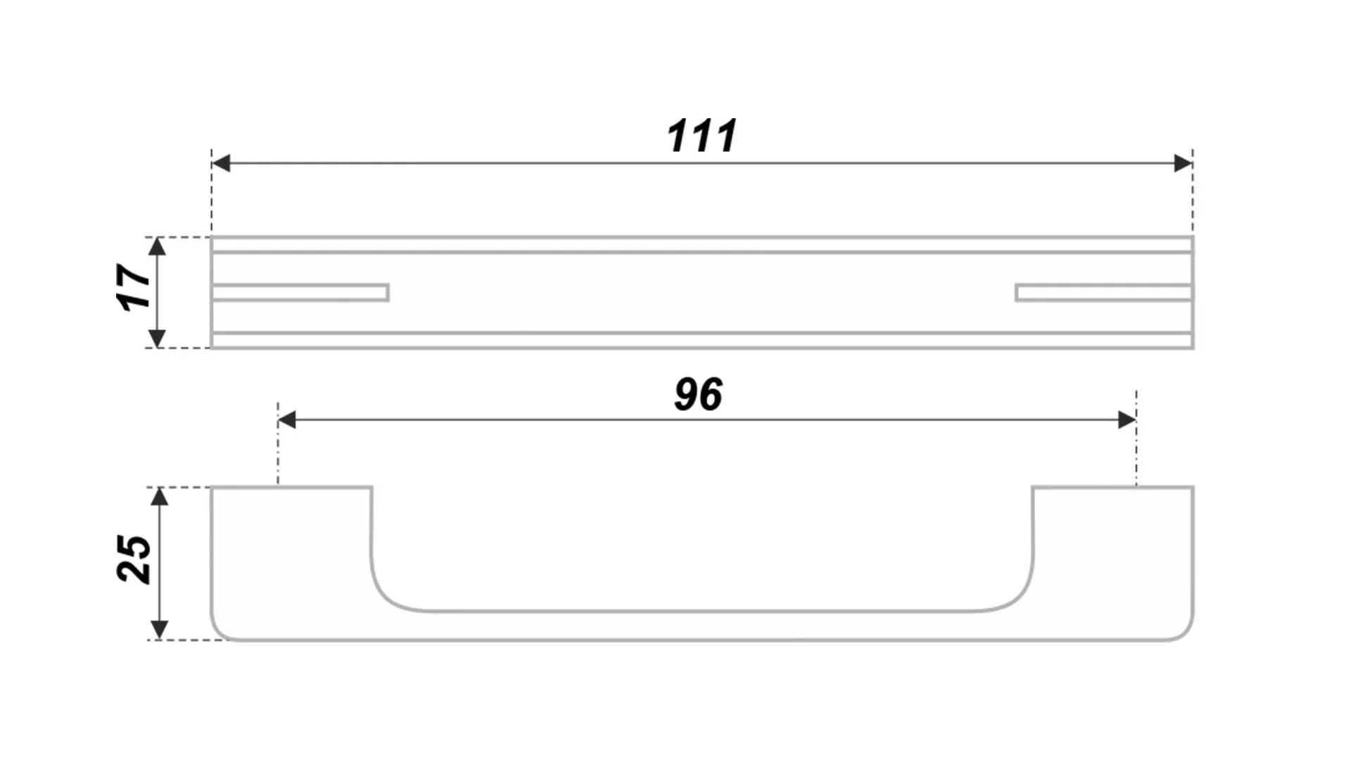 Мебельная ручка MONOHROME RS267CP/BSN.4/96