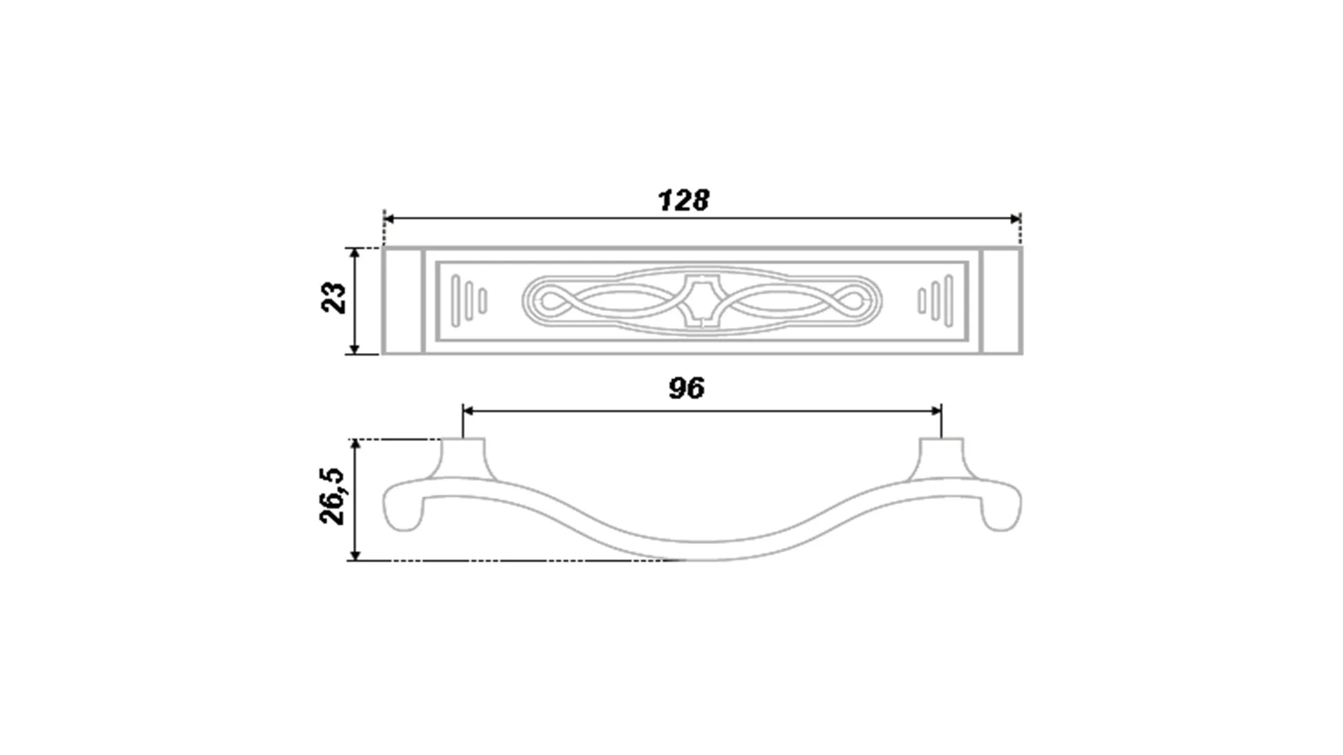 Мебельная ручка RS106AB.4/96