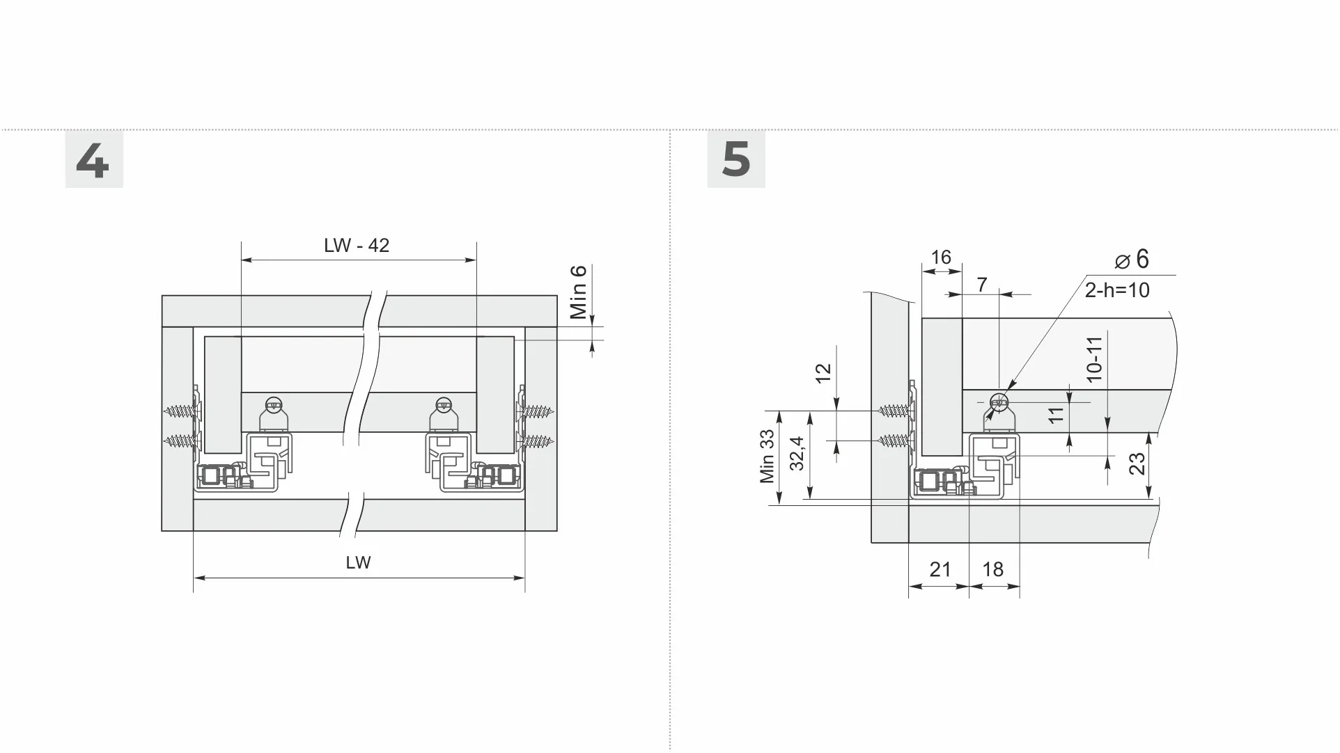 Направляющие скрытого монтажа B-Slide DB8786Zn/300