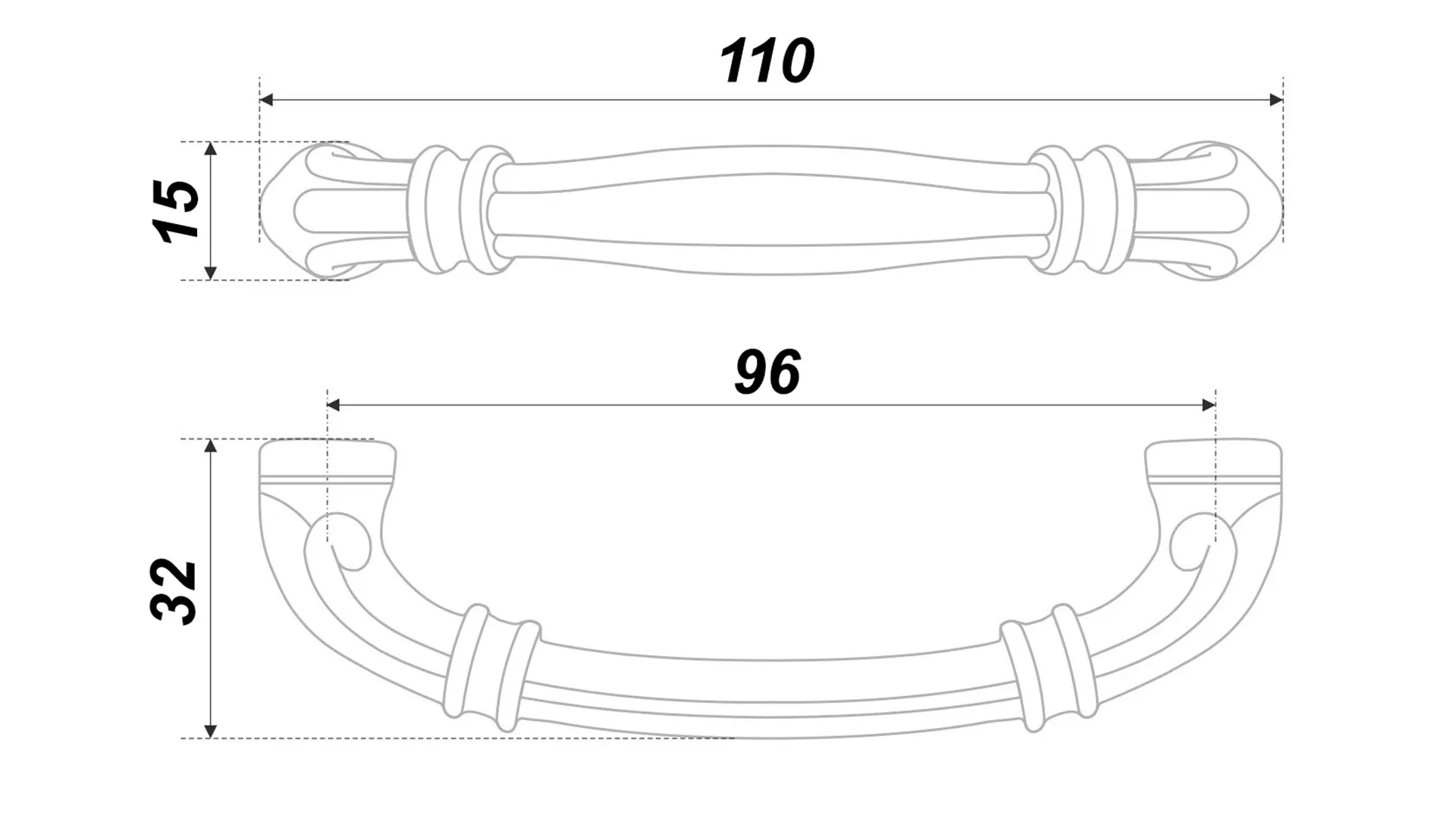 Мебельная ручка REBECA RS439BAZ.4/96