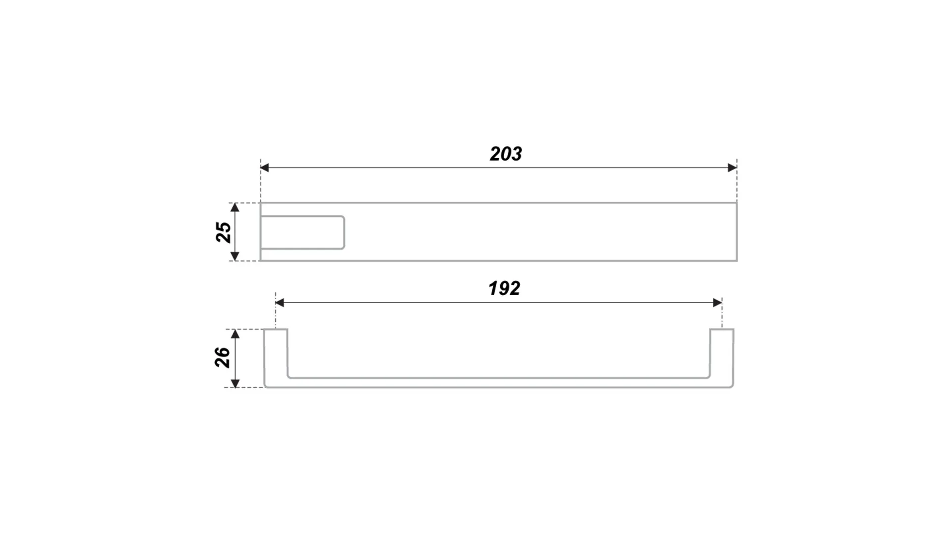 Мебельная ручка RS189BSN/CP.4/192