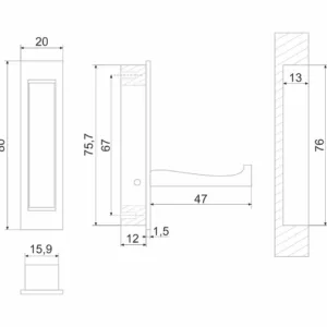 Мебельный крючок FANTOM K100CP.12
