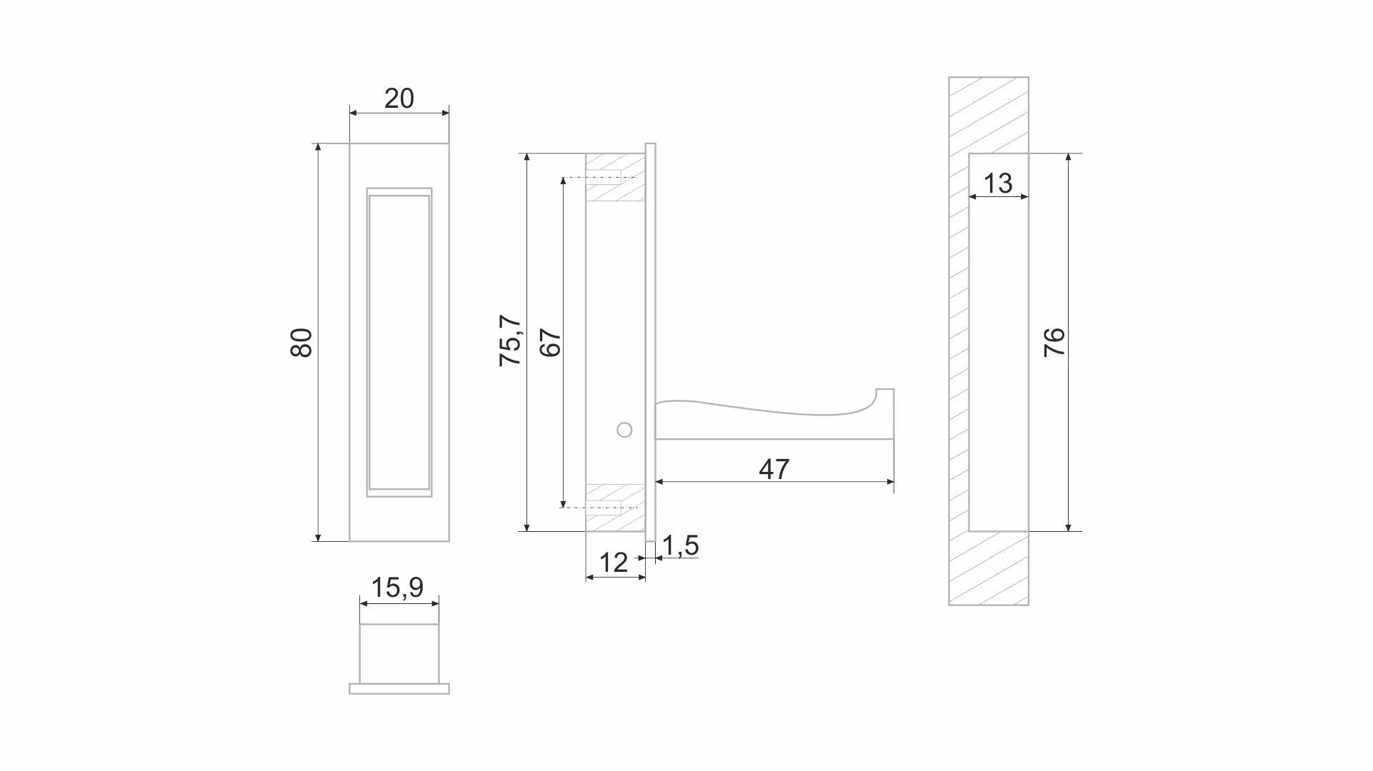 Мебельный крючок FANTOM K100BN.12