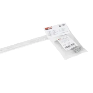 Светильник светодиодный, нарезной, 10*10мм, 8W/m, 12V, 3000K (теплый белый), 1.5м, черный, (в комплекте шнур, 2 заглушки, 2 держателя), AKS