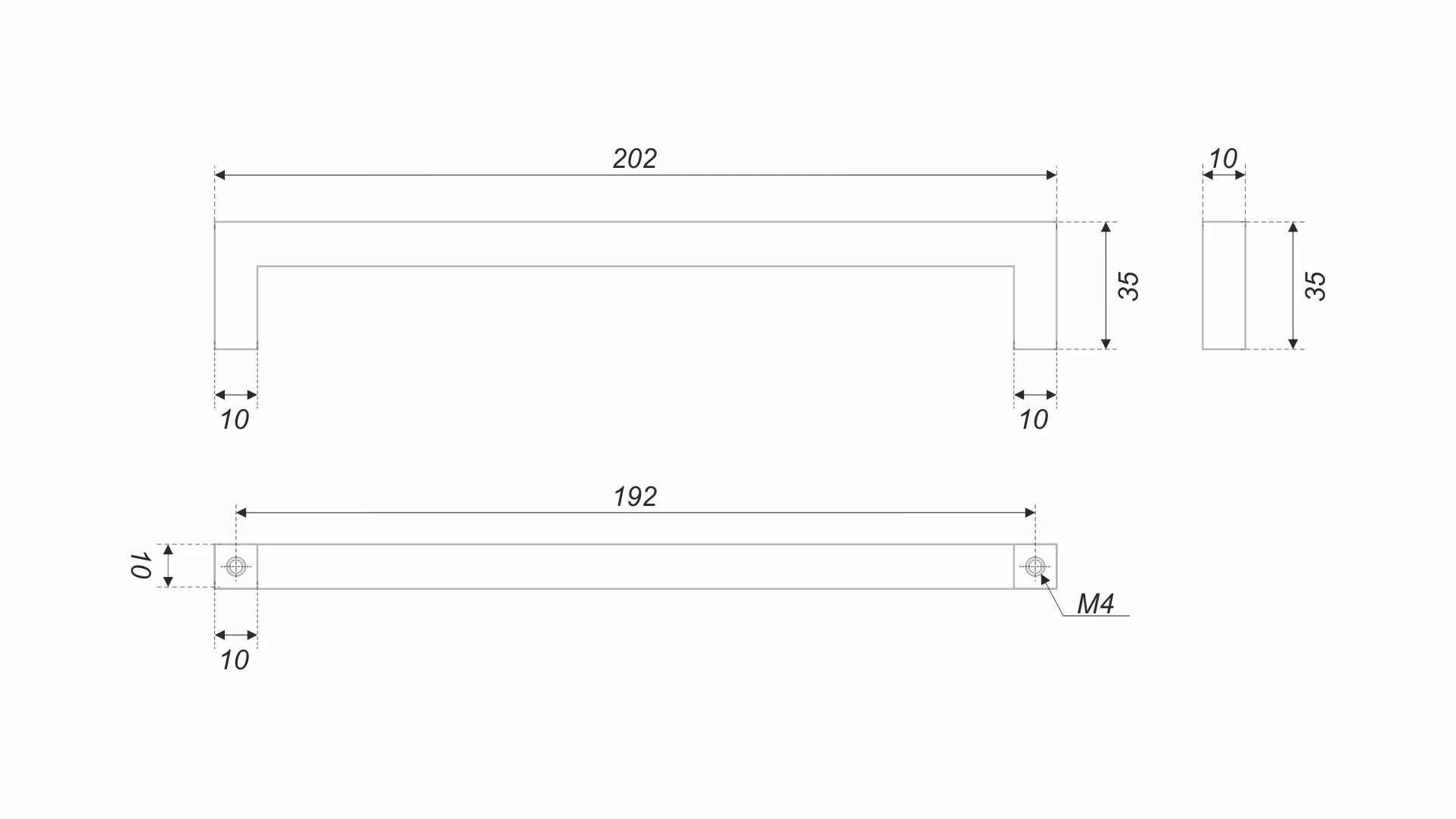 Мебельная ручка QUADRA UP RS143SST.5/192
