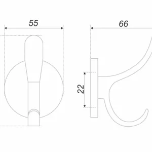 Мебельный крючок BRUNO K204.06BSN.8