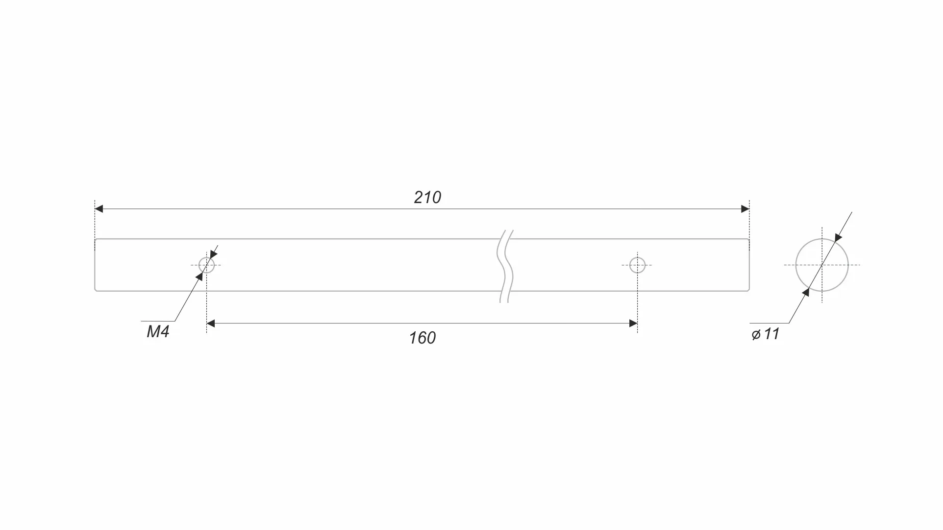 Пруток NUDE PR001MBSG.1/160