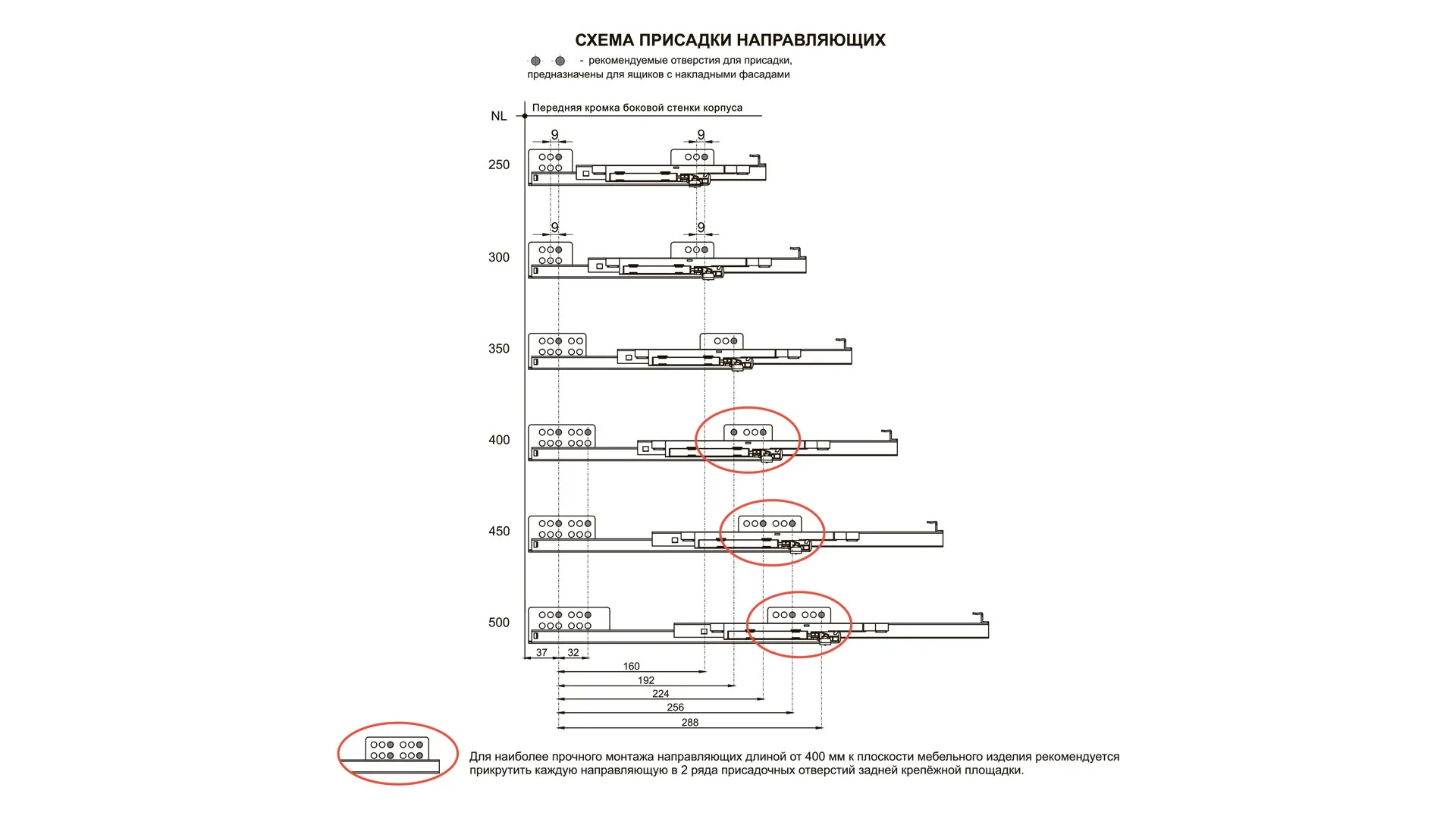 Направляющие скрытого монтажа В-Slide DB7774Zn/250