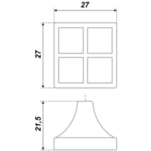 Мебельная ручка CRYSTAL RC411CP/CrW.4